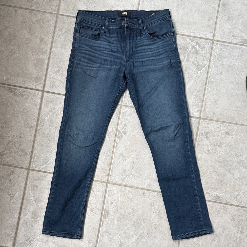PAIGE Dark Indigo Slim Jeans
